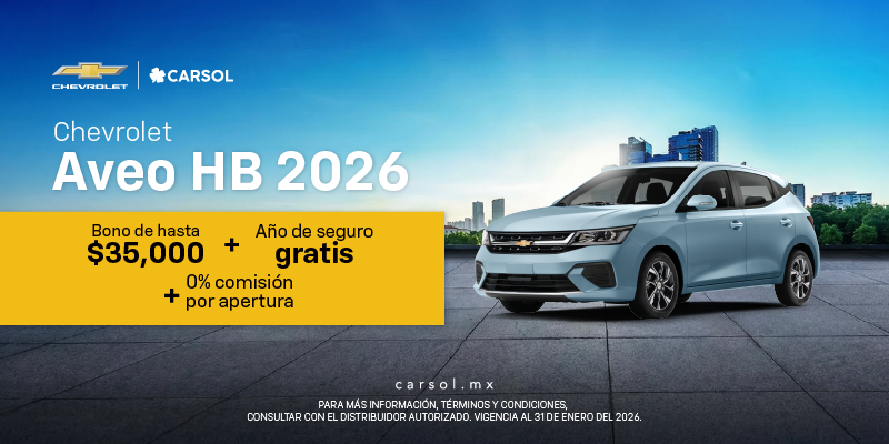¡Estrena Aveo HB 2026!