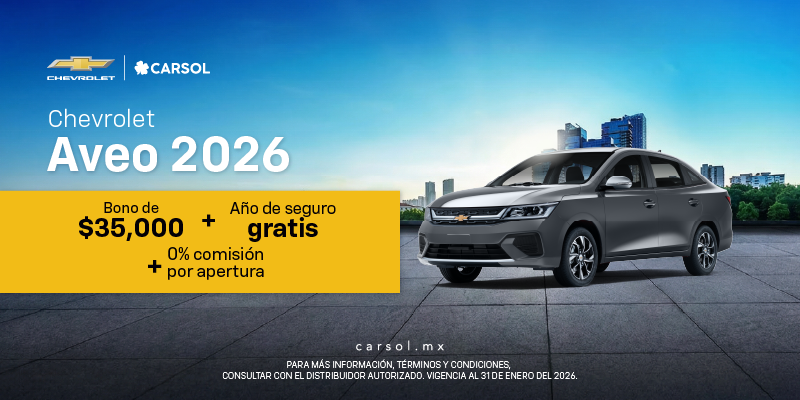¡Estrena Aveo Sedán 2026!